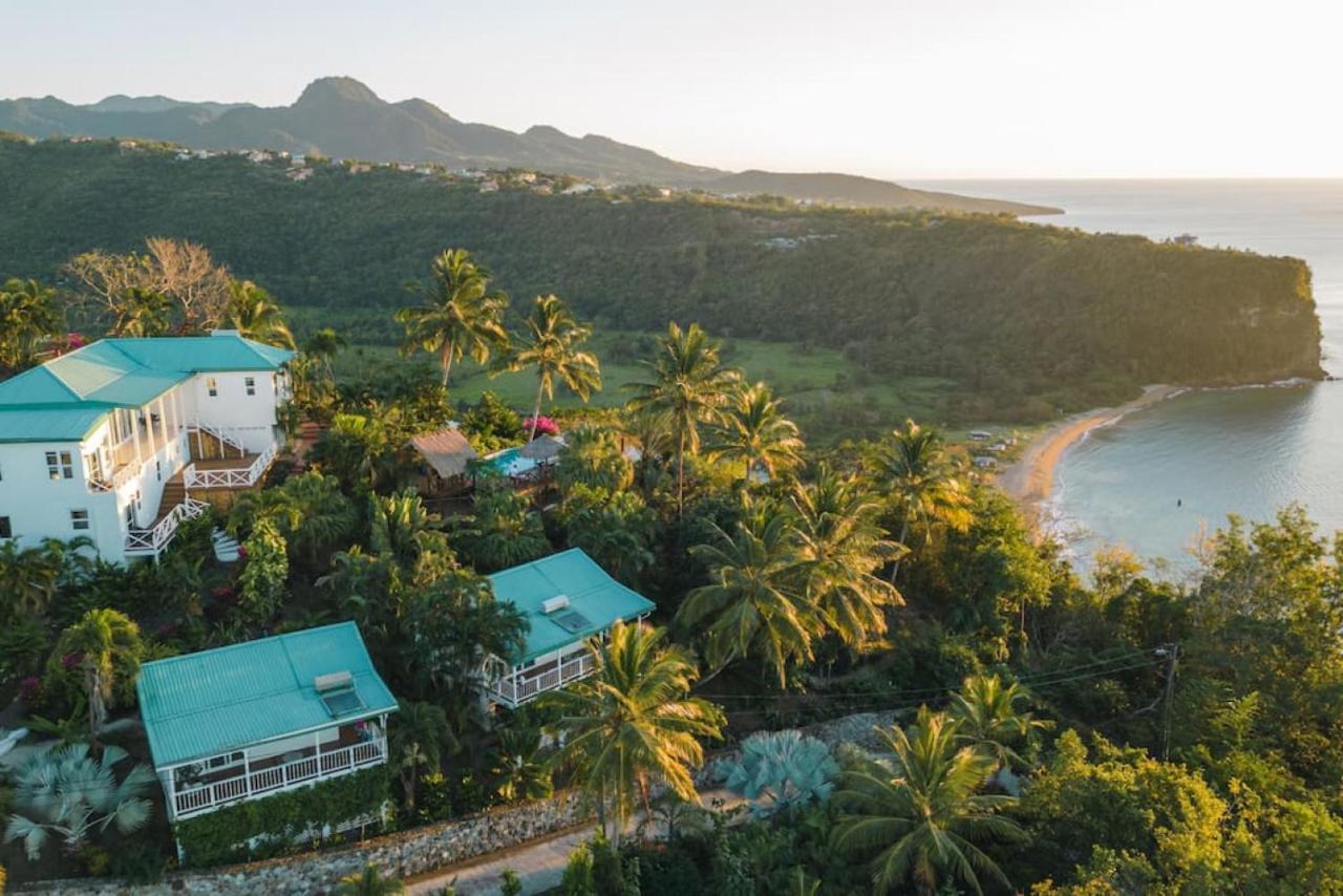 Modern 1 Bed Guesthouse With Pool And Ocean View Marigot Bay Exterior photo